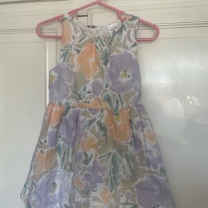 Floral Sleeveless Toddlers Easter Dress.